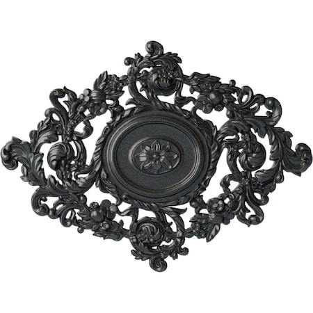 Ekena Millwork Katheryn Ceiling Medallion, Hand-Painted Pewter, 22 1/2"W x 30 3/8"H x 1 1/2"P CM30KTPES
